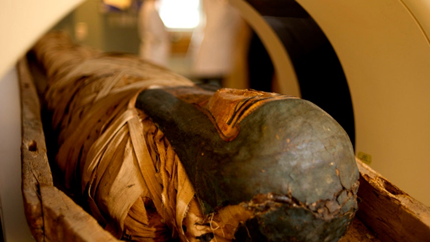 Mummy gets a CT scan
